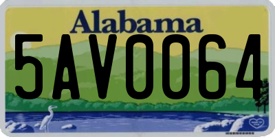AL license plate 5AV0064