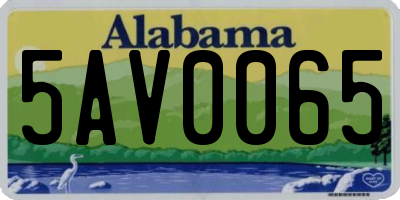 AL license plate 5AV0065