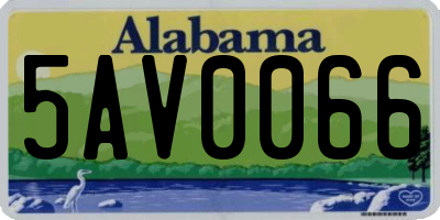 AL license plate 5AV0066