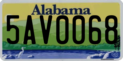 AL license plate 5AV0068