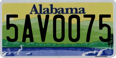 AL license plate 5AV0075