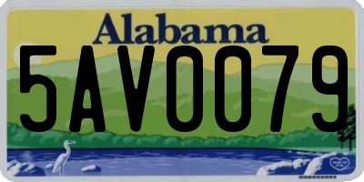 AL license plate 5AV0079
