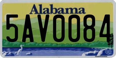 AL license plate 5AV0084