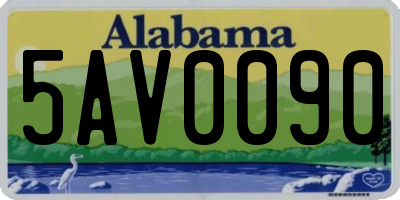 AL license plate 5AV0090