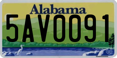 AL license plate 5AV0091