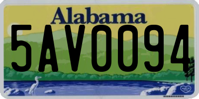 AL license plate 5AV0094
