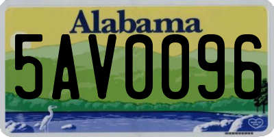 AL license plate 5AV0096