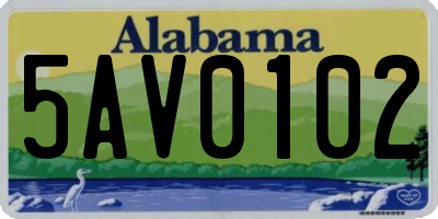 AL license plate 5AV0102