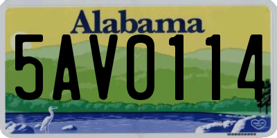 AL license plate 5AV0114