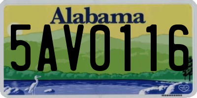 AL license plate 5AV0116