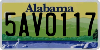 AL license plate 5AV0117