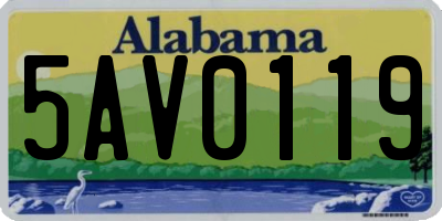 AL license plate 5AV0119