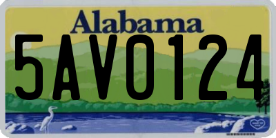 AL license plate 5AV0124