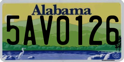 AL license plate 5AV0126