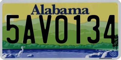AL license plate 5AV0134