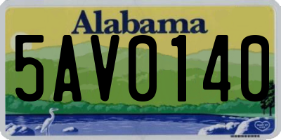 AL license plate 5AV0140