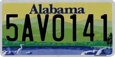 AL license plate 5AV0141