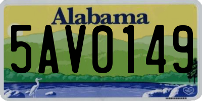 AL license plate 5AV0149