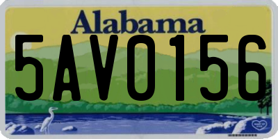 AL license plate 5AV0156