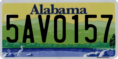 AL license plate 5AV0157