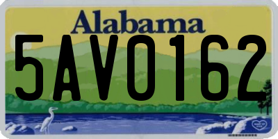 AL license plate 5AV0162
