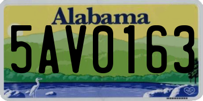 AL license plate 5AV0163