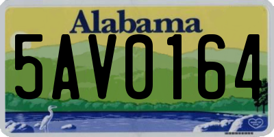 AL license plate 5AV0164