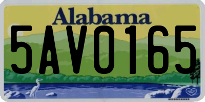 AL license plate 5AV0165