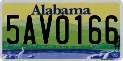 AL license plate 5AV0166