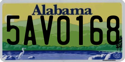 AL license plate 5AV0168