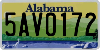 AL license plate 5AV0172