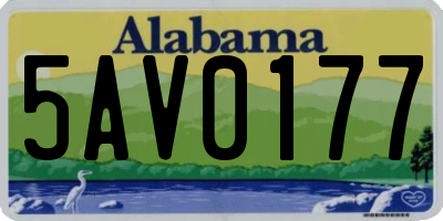 AL license plate 5AV0177