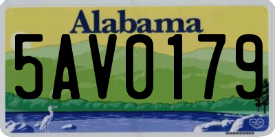 AL license plate 5AV0179