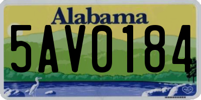 AL license plate 5AV0184