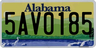 AL license plate 5AV0185