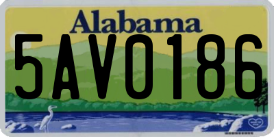 AL license plate 5AV0186