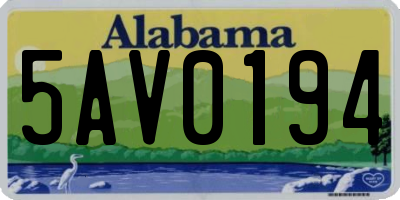 AL license plate 5AV0194
