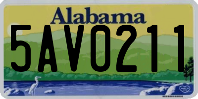 AL license plate 5AV0211
