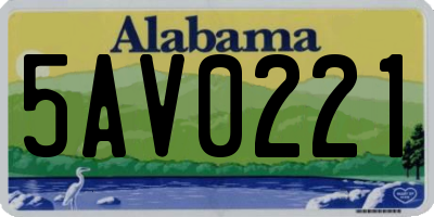 AL license plate 5AV0221
