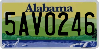 AL license plate 5AV0246