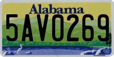 AL license plate 5AV0269