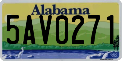 AL license plate 5AV0271