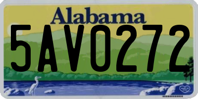 AL license plate 5AV0272