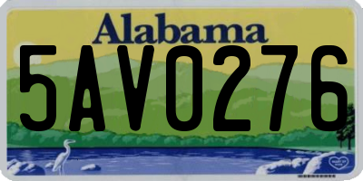 AL license plate 5AV0276