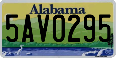 AL license plate 5AV0295