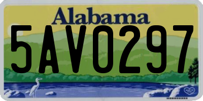 AL license plate 5AV0297