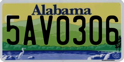 AL license plate 5AV0306