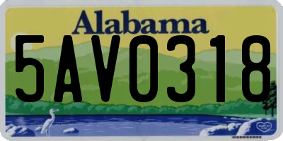 AL license plate 5AV0318