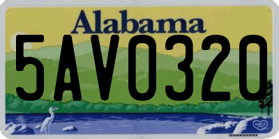 AL license plate 5AV0320