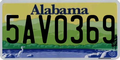 AL license plate 5AV0369